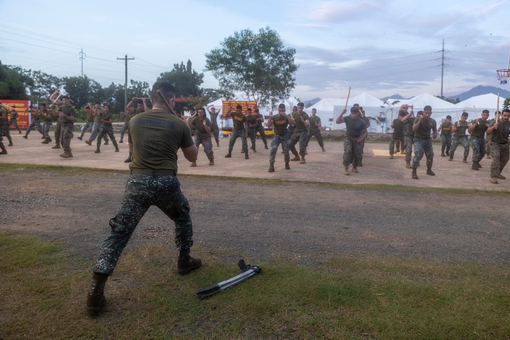 KAMANDAG 7: MRF-SEA Marines learn Stick Fighting with Philippine Marines