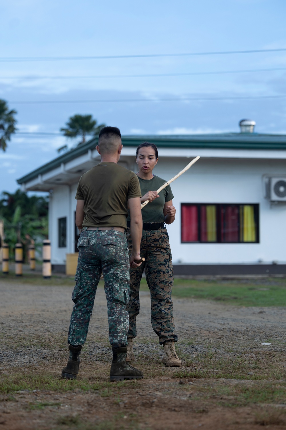 KAMANDAG 7: MRF-SEA Marines learn Stick Fighting with Philippine Marines