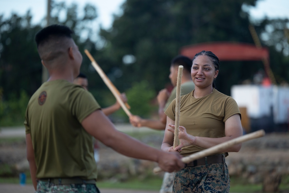 KAMANDAG 7: MRF-SEA Marines learn Stick Fighting with Philippine Marines