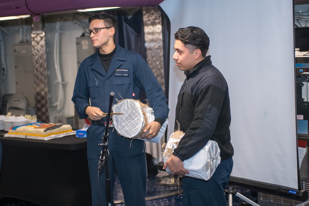 USS Ronald Reagan (CVN 76) Sailors celebrates National American Heritage Month