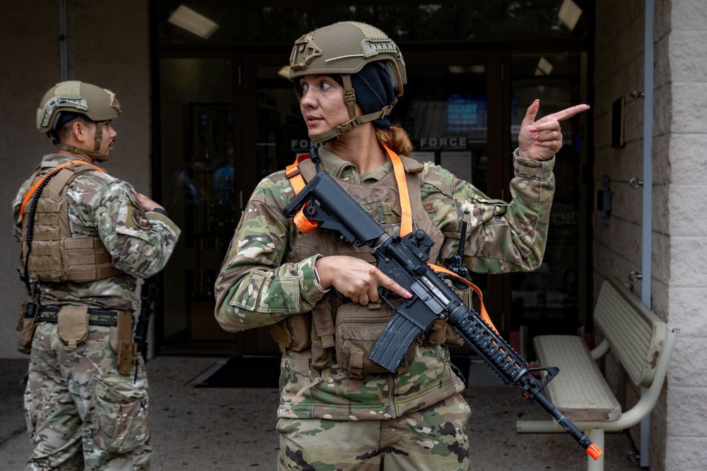 1 SOSFS Airmen participate in an active shooter exercise