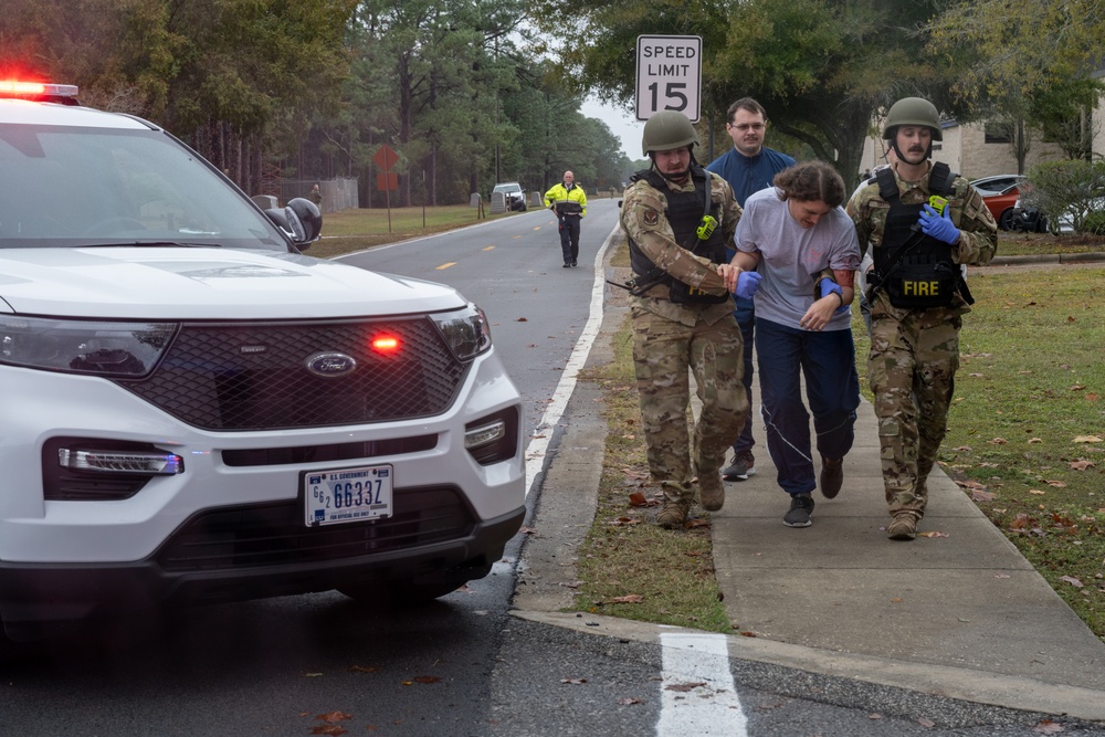 1 SOSFS Airmen participate in an active shooter exercise