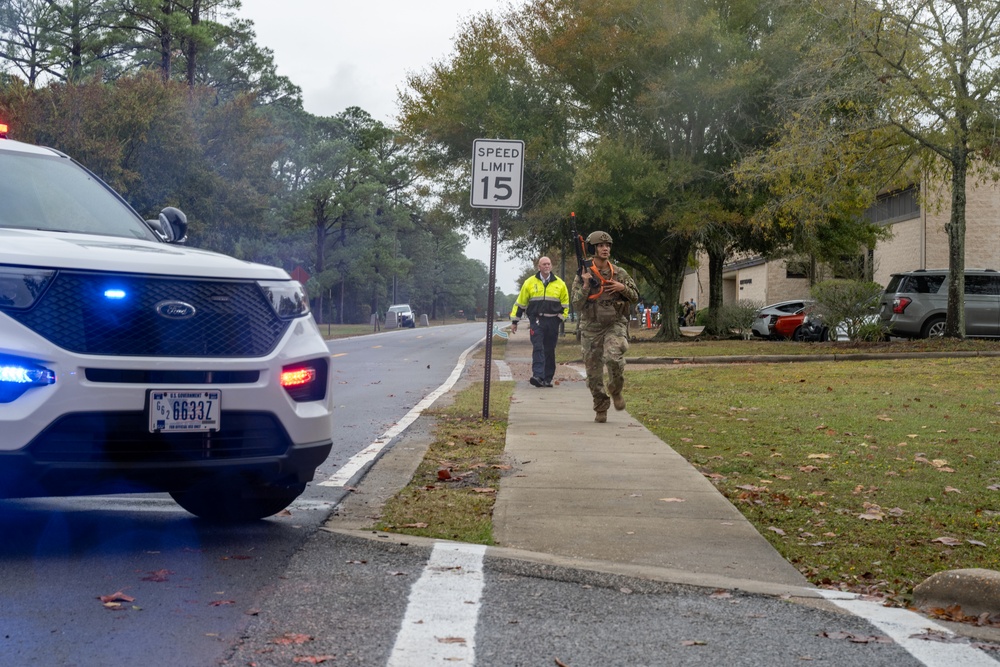 1 SOSFS Airmen participate in an active shooter exercise