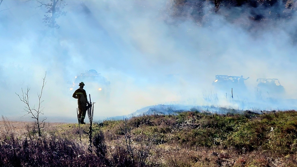 Fort McCoy prescribed burn team manages mid-November prescribed burn at installation