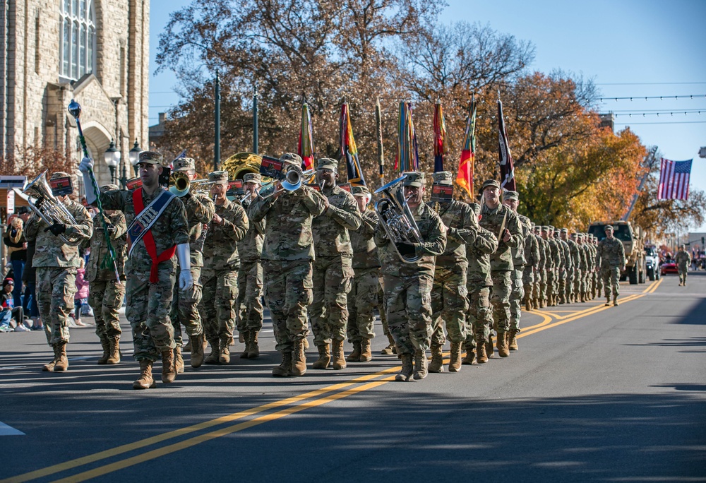 1st Inf. Div. Marches in Little Apple Veterans Day Parade