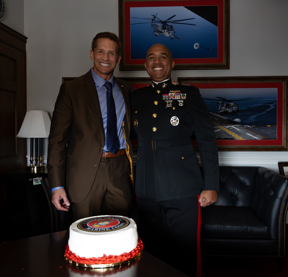 Lt. Gen. Cavanaugh wishes Rep. McCormick a happy Marine Corps birthday