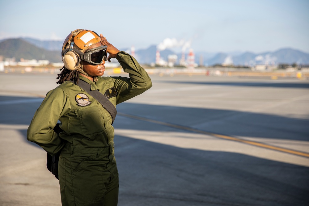 VMFA-242 takes off from MCAS Iwakuni for flight operations