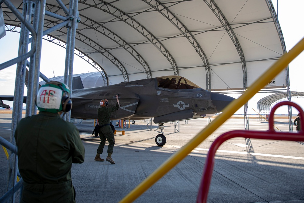 VMFA-242 takes off from MCAS Iwakuni for flight operations