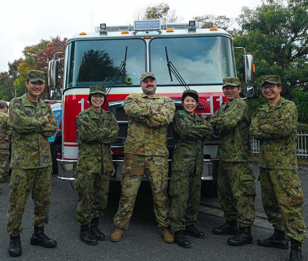 US, JP firefighters unite for local fire prevention drill