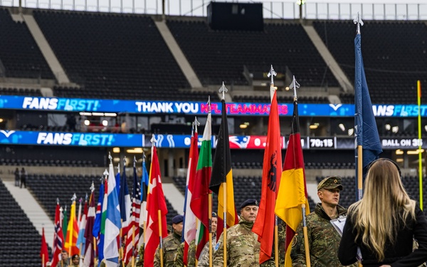 NATO color guard demonstrates unity in NFL Frankfurt opening ceremony