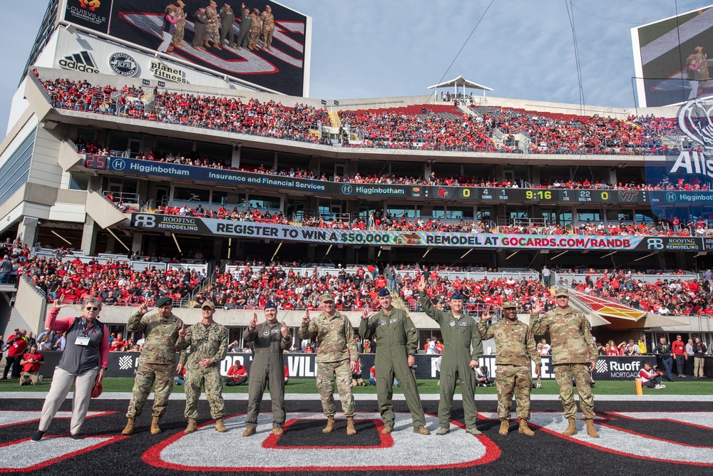 Kentucky Air Guard participates in University of Louisville game