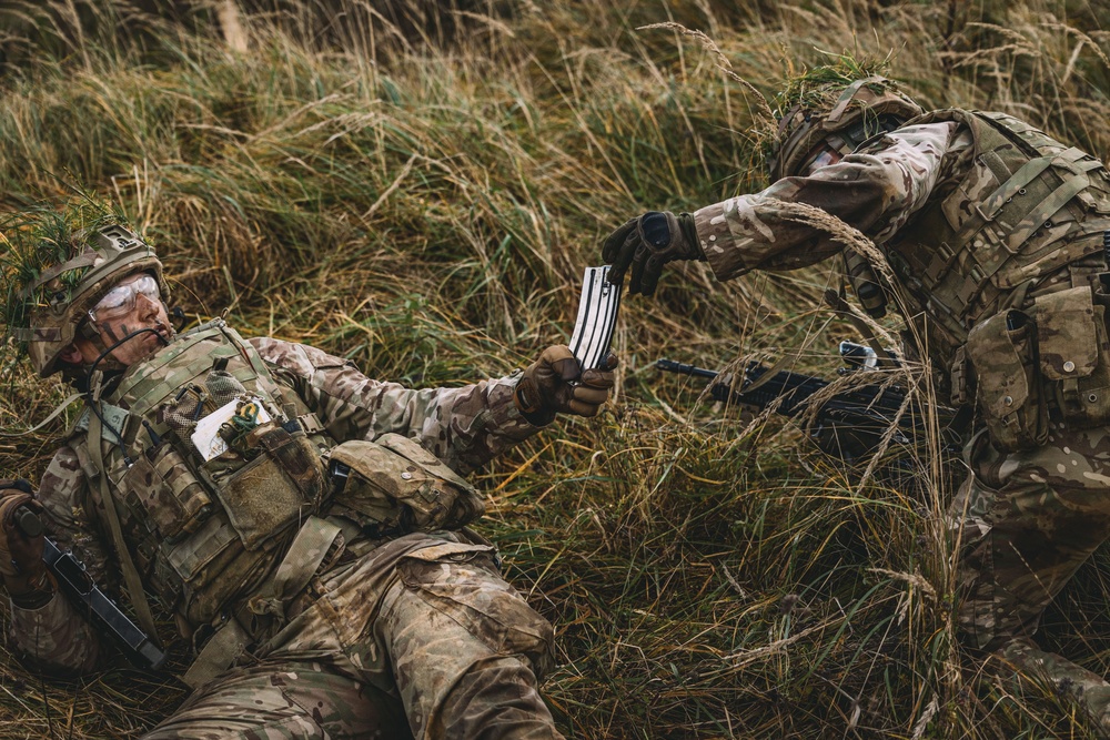 Royal Military Academy Sandhurst Officer Cadets train at Grafenwoehr Training Area