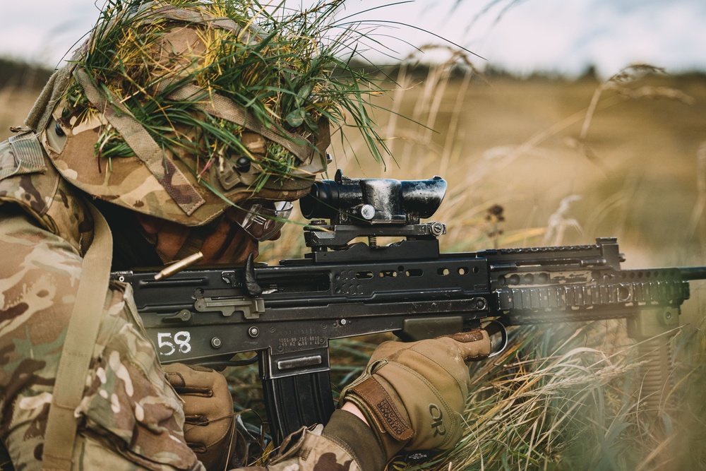 Royal Military Academy Sandhurst Officer Cadets train at Grafenwoehr Training Area