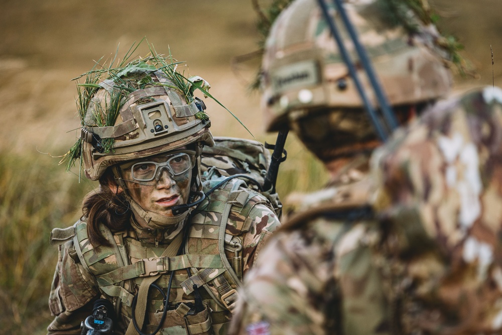 Royal Military Academy Sandhurst Officer Cadets train at Grafenwoehr Training Area