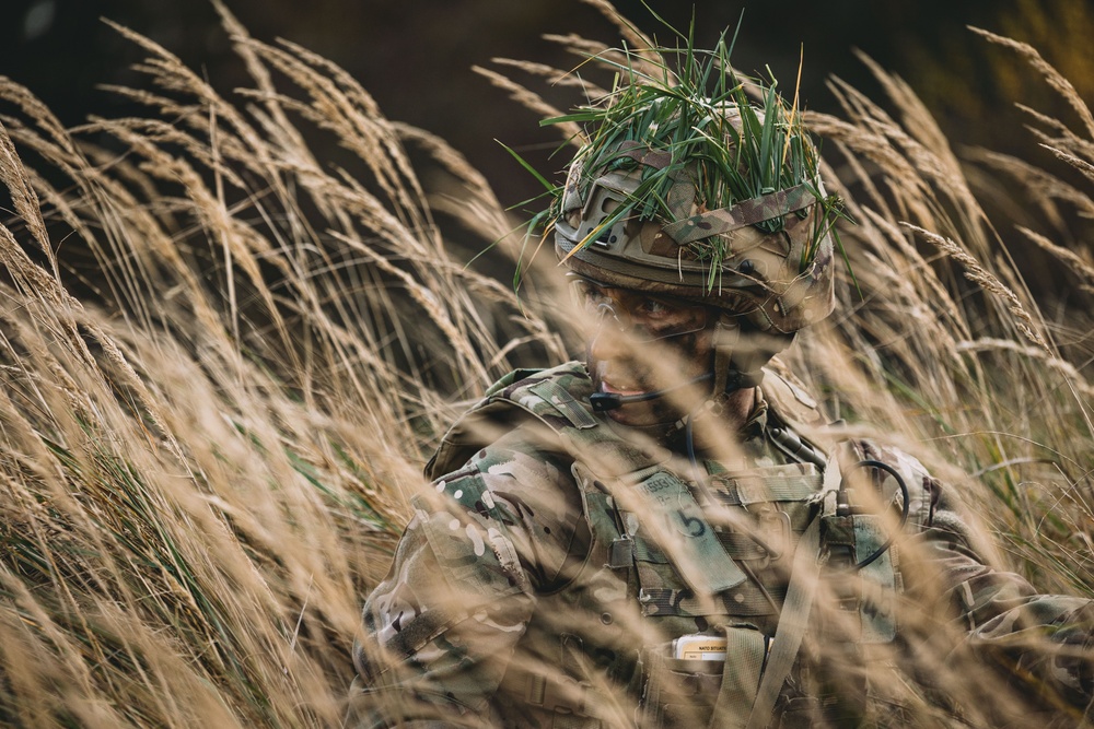 Royal Military Academy Sandhurst Officer Cadets train at Grafenwoehr Training Area