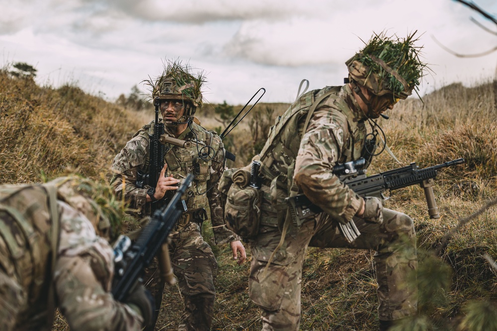 Royal Military Academy Sandhurst Officer Cadets train at Grafenwoehr Training Area