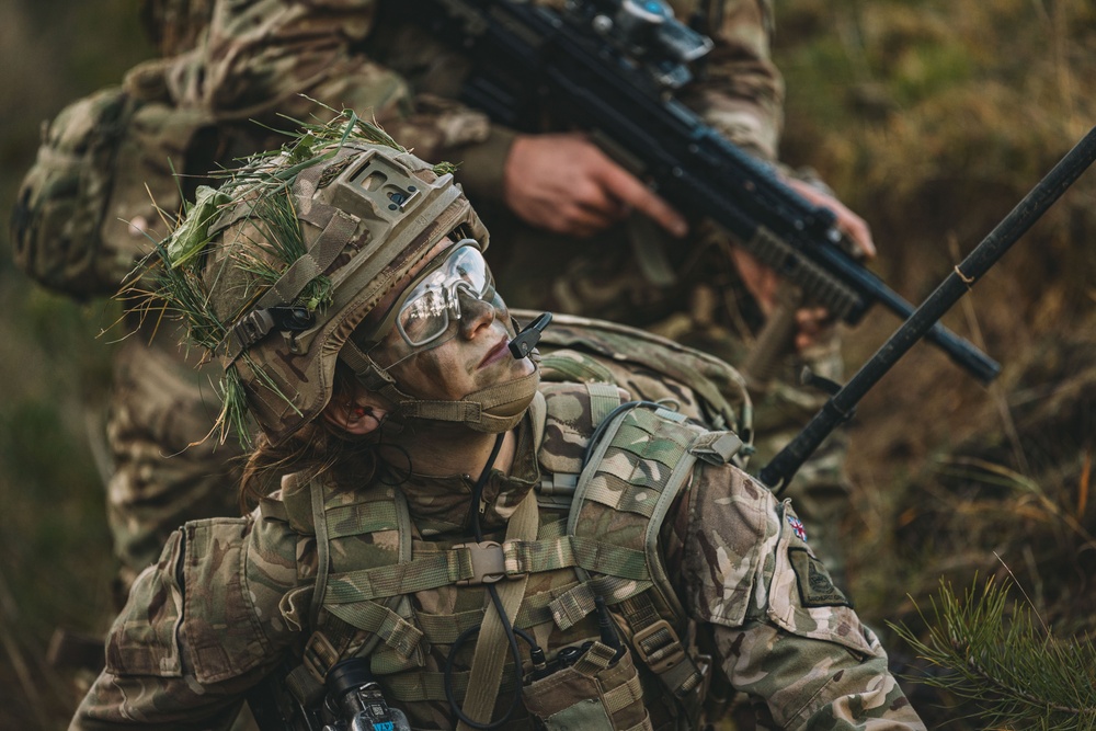 Royal Military Academy Sandhurst Officer Cadets train at Grafenwoehr Training Area