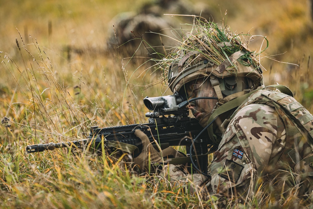 Royal Military Academy Sandhurst Officer Cadets train at Grafenwoehr Training Area