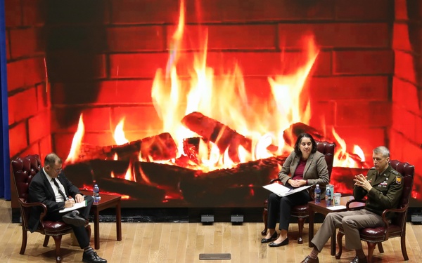 Gen. Daniel Hokanson and ASD Melissa Dalton discuss national security issues at U.S. Army War College