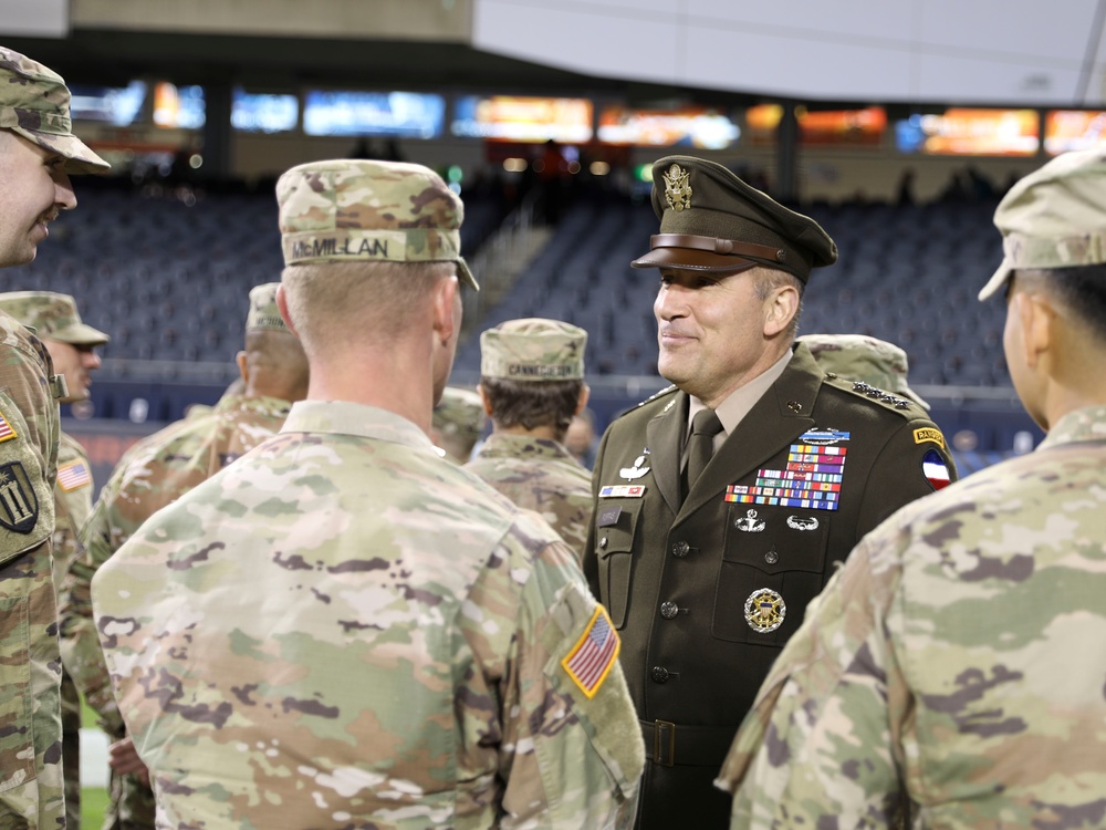 Chicago Bears NFL Salute to Service Game Hosts Army Reserve Soldiers for Oath of Enlistment Ceremony