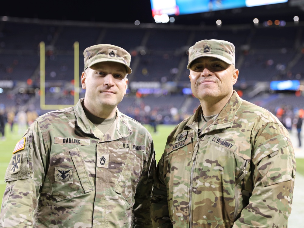 Chicago Bears NFL Salute to Service Game Hosts Army Reserve Soldiers for Oath of Enlistment Ceremony