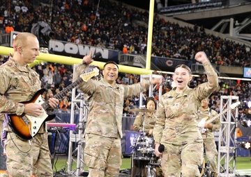 Chicago Bears NFL Salute to Service Game Hosts Army Reserve Soldiers for Oath of Enlistment Ceremony