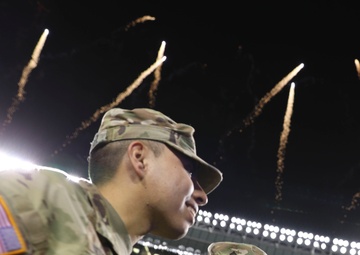 Chicago Bears NFL Salute to Service Game Hosts Army Reserve Soldiers for Oath of Enlistment Ceremony