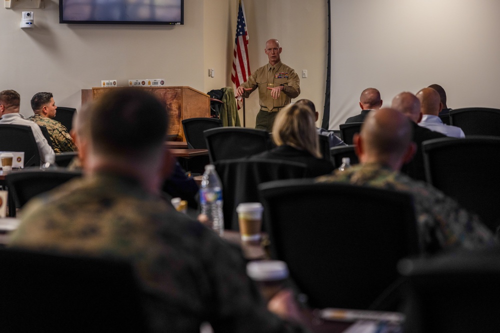 Lt. Gen. Glynn addresses the attendees of the Career Planner Symposium