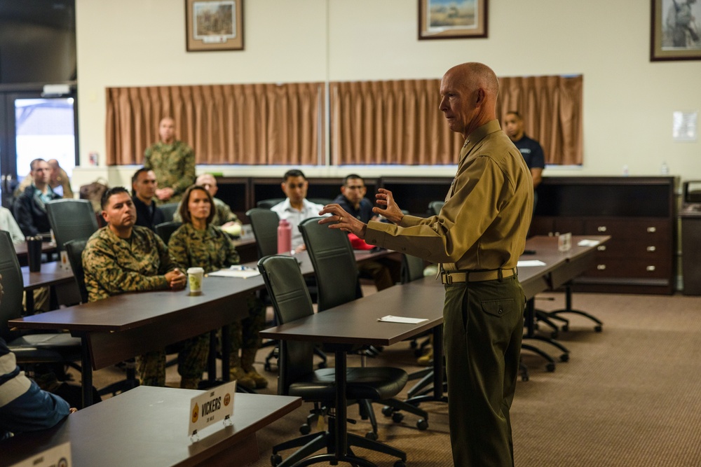 Lt. Gen. Glynn addresses the attendees of the Career Planner Symposium