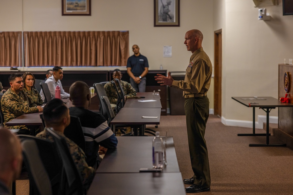 Lt. Gen. Glynn addresses the attendees of the Career Planner Symposium