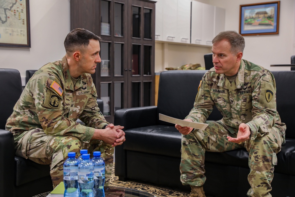 Keravouri Visits Troops In Camp Kosciuszko