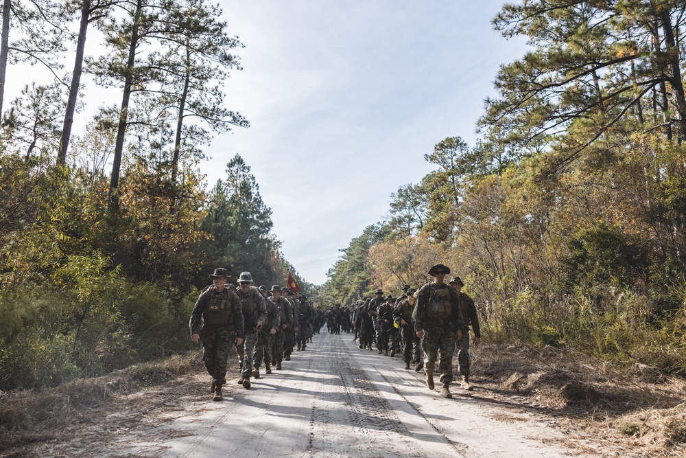 U.S. Marines with Supply Battalion Hike to Support Local Charity