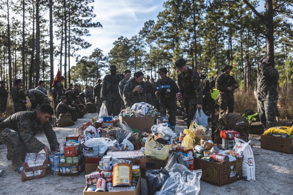 U.S. Marines with Supply Battalion Hike to Support Local Charity