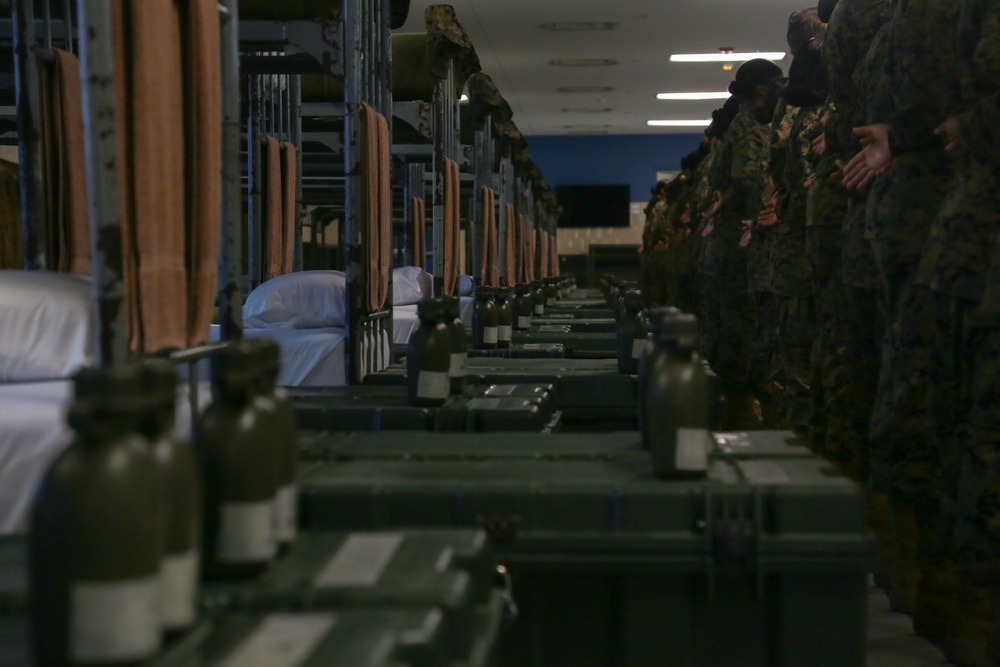 Lima Company Conducts their Final Inspection Before Graduation