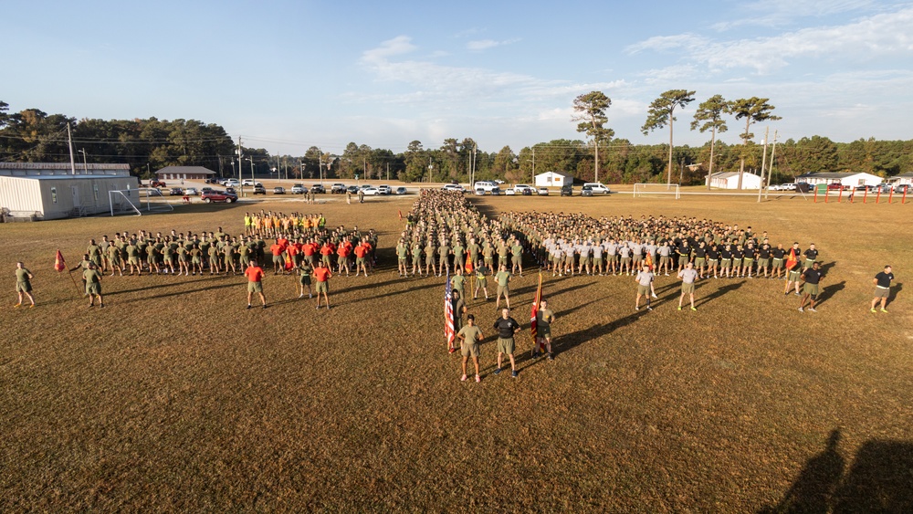 Marine Corps Combat Service Support Schools celebrates 248th birthday of the Marine Corps with motivational run