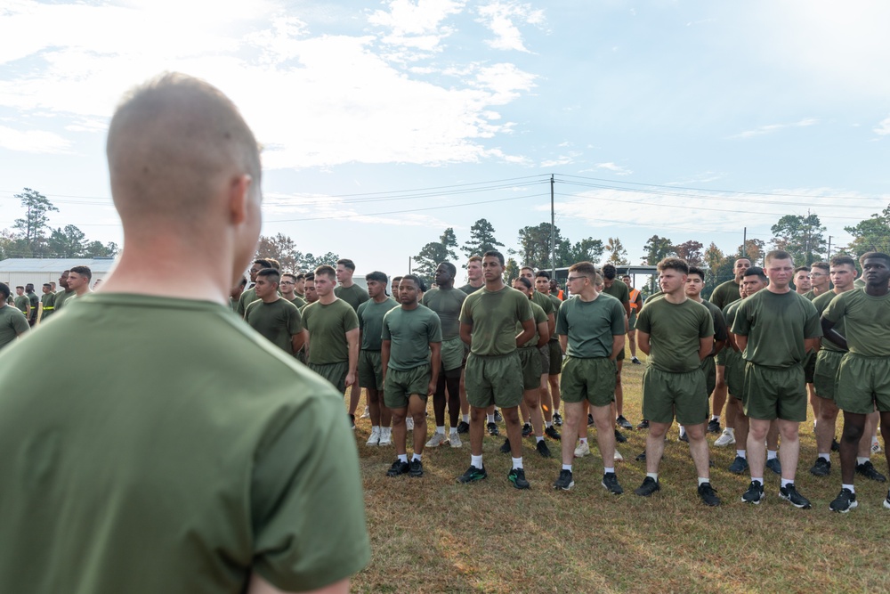 Marine Corps Combat Service Support Schools celebrates 248th birthday of the Marine Corps with motivational run