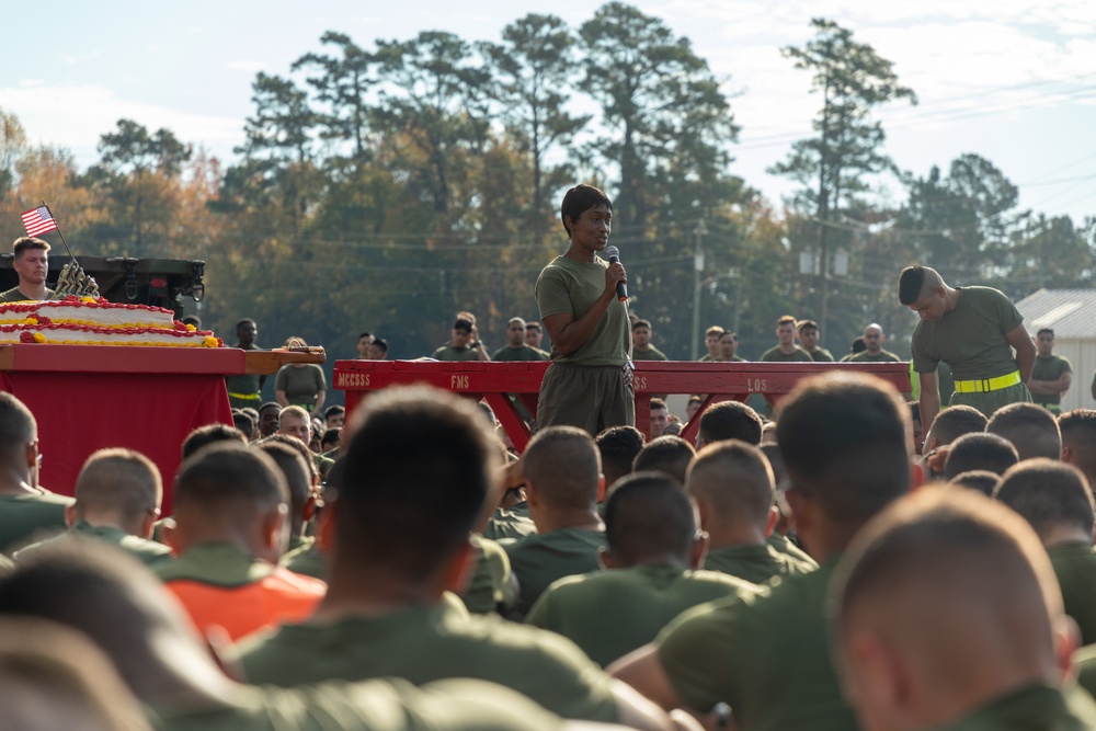 Marine Corps Combat Service Support Schools celebrates 248th birthday of the Marine Corps with motivational run