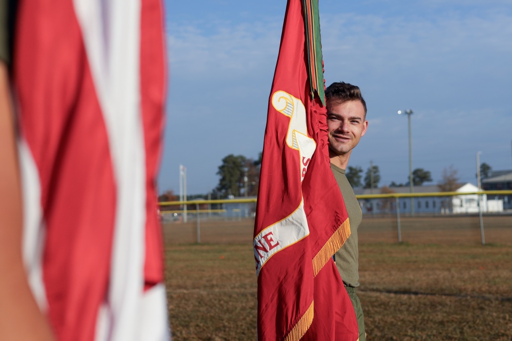 Marine Corps Combat Service Support Schools celebrates 248th birthday of the Marine Corps with motivational run