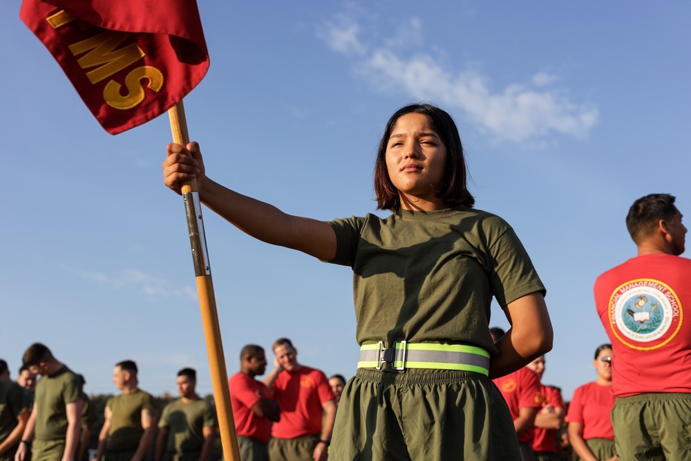 Marine Corps Combat Service Support Schools celebrates 248th birthday of the Marine Corps with motivational run