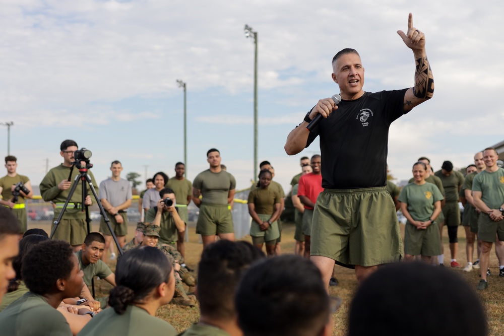 Marine Corps Combat Service Support Schools celebrates 248th birthday of the Marine Corps with motivational run