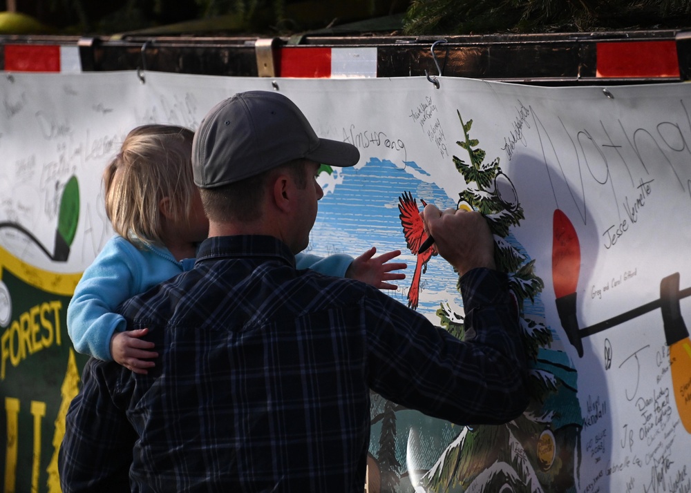 Capitol Christmas Tree arrives at Joint Base Andrews