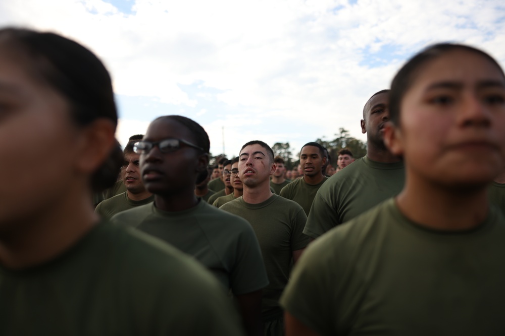 Marine Corps Combat Service Support Schools celebrates 248th birhtday of the Marine Coprs with motivational run