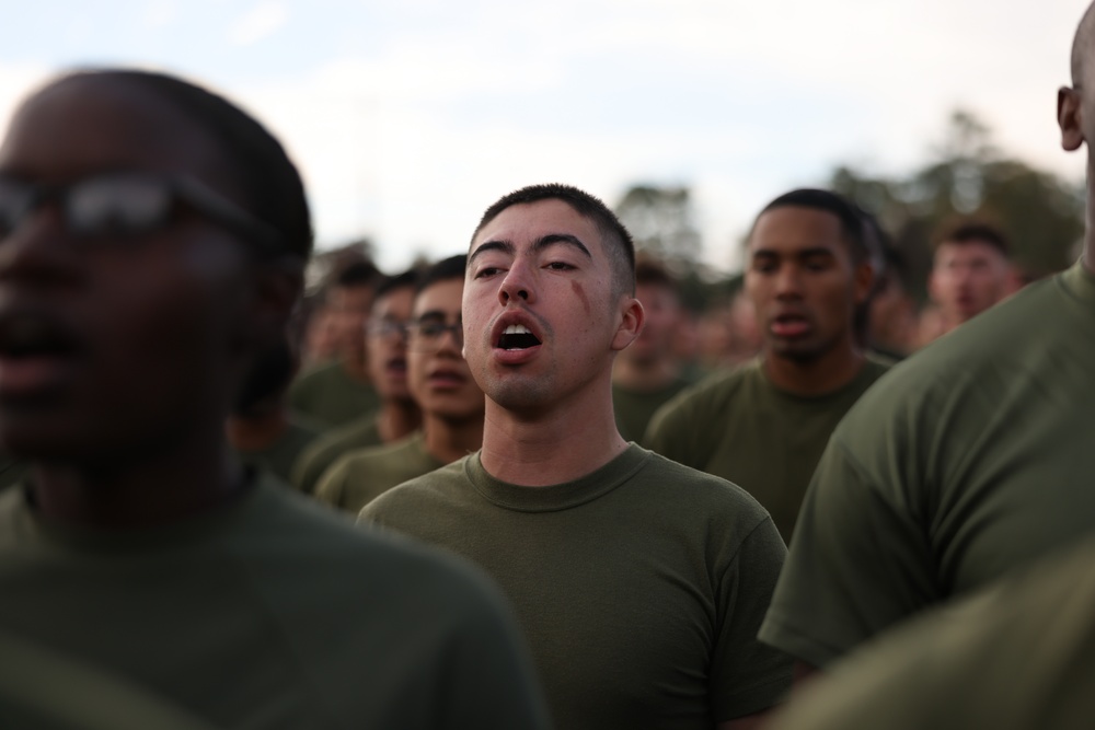 Marine Corps Combat Service Support Schools celebrates 248th birhtday of the Marine Coprs with motivational run