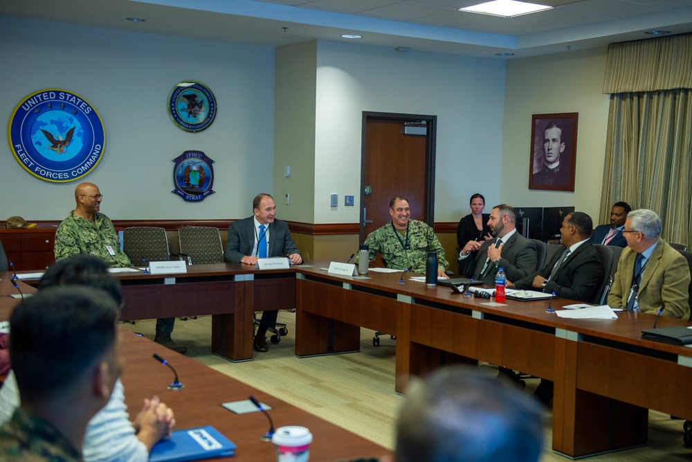 Vice Adm. Fuller meets with Tidewater Area Enterprise IGs