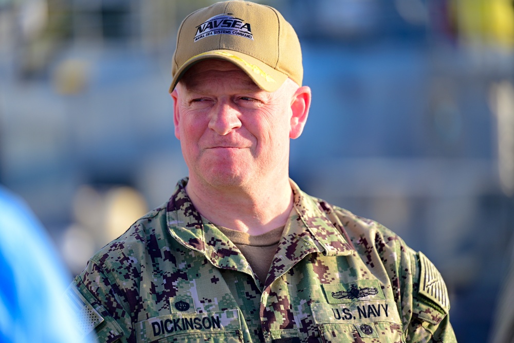 NAVSEA Warfare Centers Commander Tours a Range Support Craft at NB Point Loma