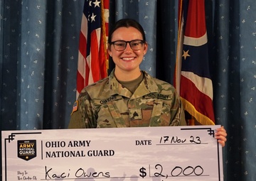 Ohio National Guard presents first $2,000 ‘Bucks for Buckeyes’ recruitment incentive check