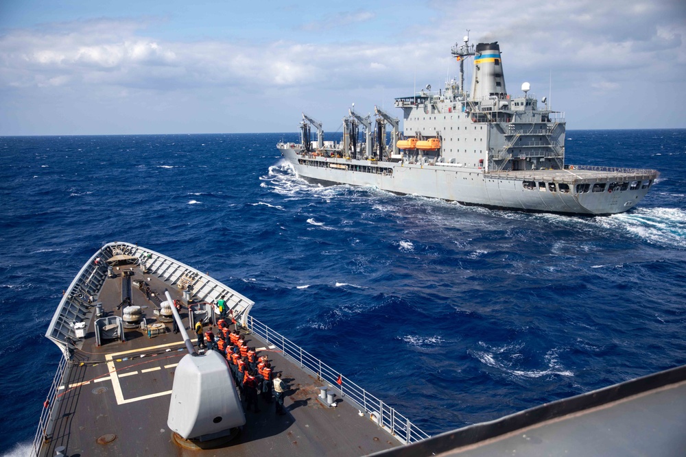 USS Antietam (CG 54) Receives Fuel From the USNS Yukon (T-AO 202)