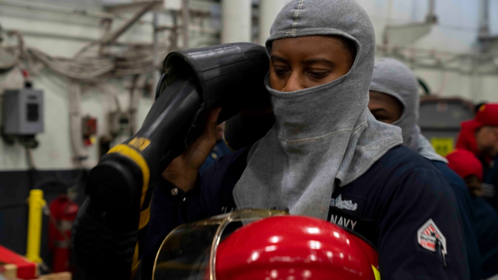 USS Carl Vinson (CVN 70) Conducts a General Quarters Drill