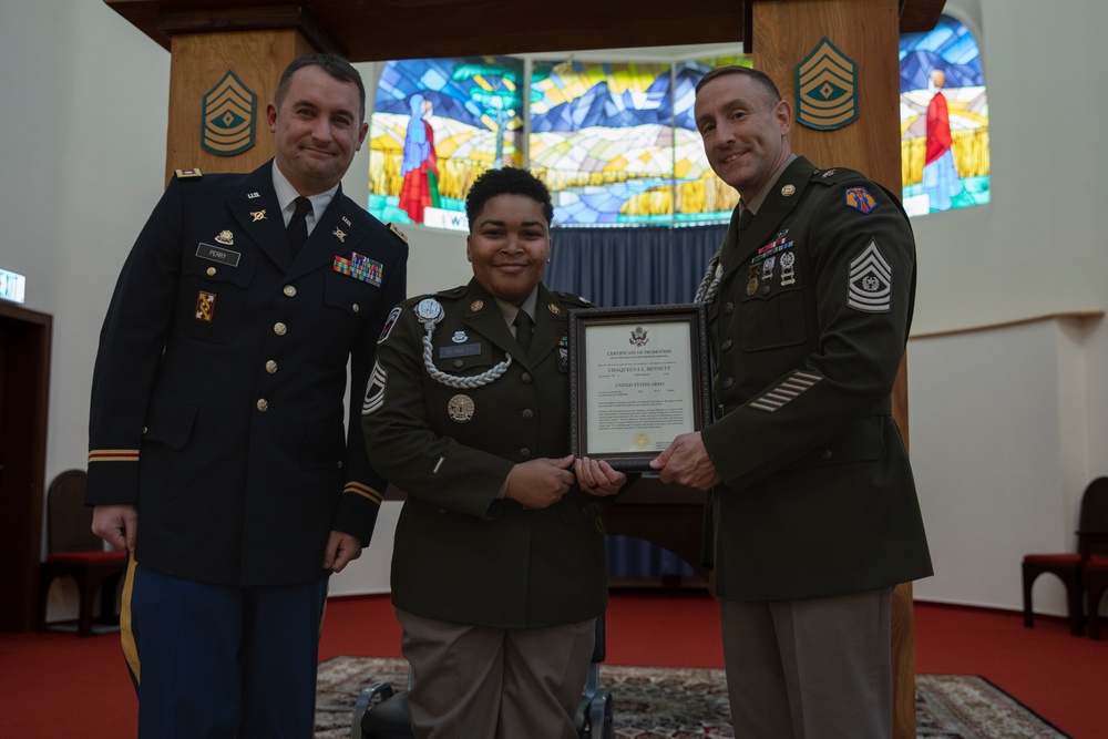 Master Sgt. Bennett Promotion Ceremony