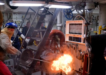 Boxer CO Lights-Off Ship’s Boiler